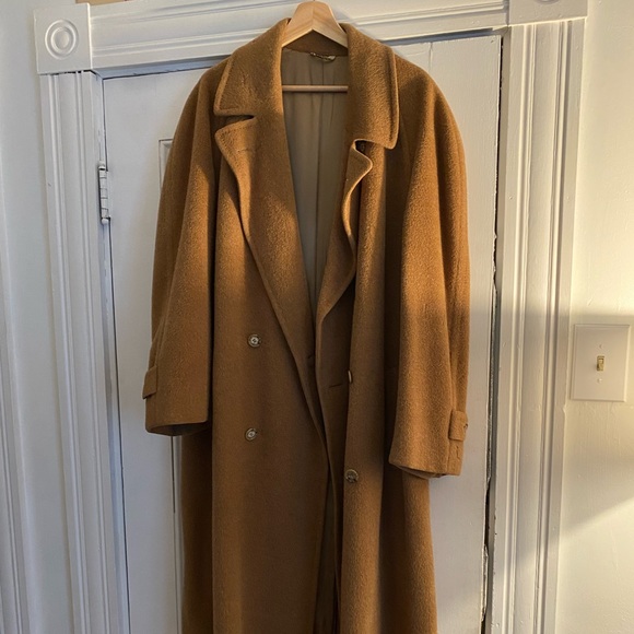 Bloomingdales Camel Wool Coat 